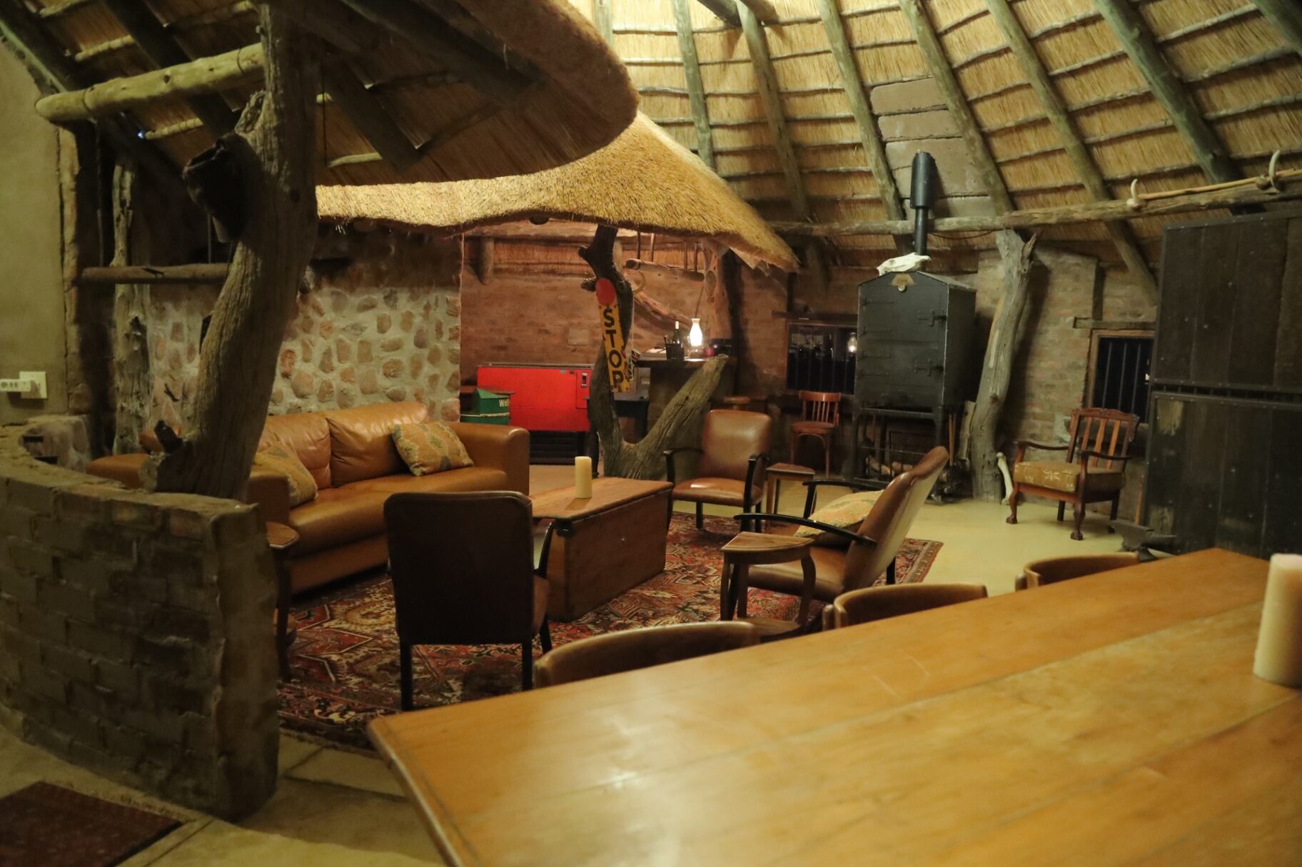 Marula Lodge fireplace